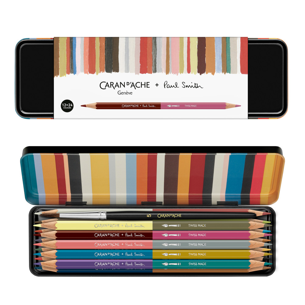 Set of Prismalo Bicolor Special Edition Paul Smith colored pencils - Caran d'Ache - 12 pcs