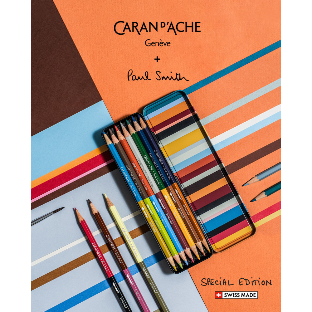 Set of Prismalo Bicolor Special Edition Paul Smith colored pencils - Caran d'Ache - 12 pcs