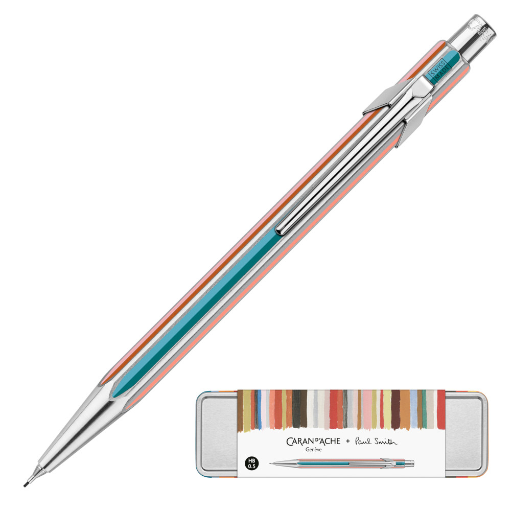 Ołówek mechaniczny 844 Special Edition Paul Smith - Caran d'Ache - Silver 0,5 mm
