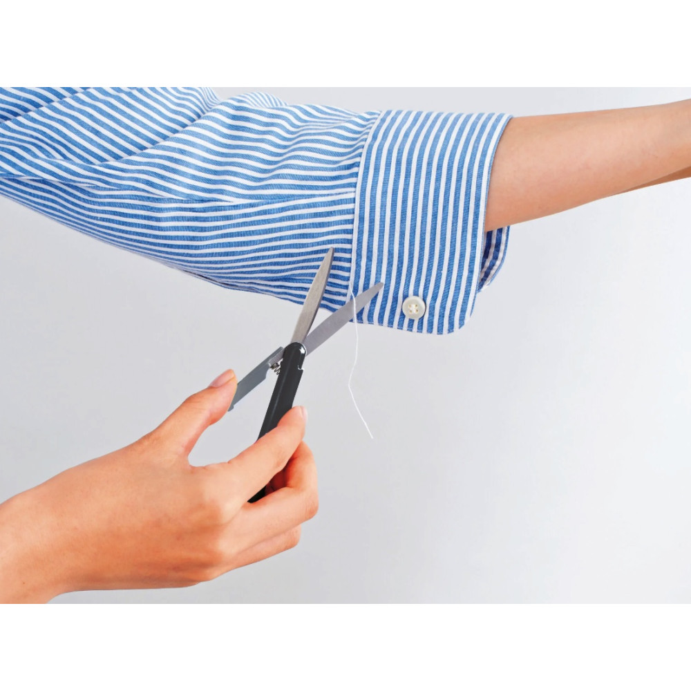 Pocket scissors SC-130PF - PLUS - Black 13,5 cm