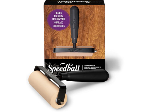 Soft Deluxe Rubber Brayer - Speedball - Black 10 cm
