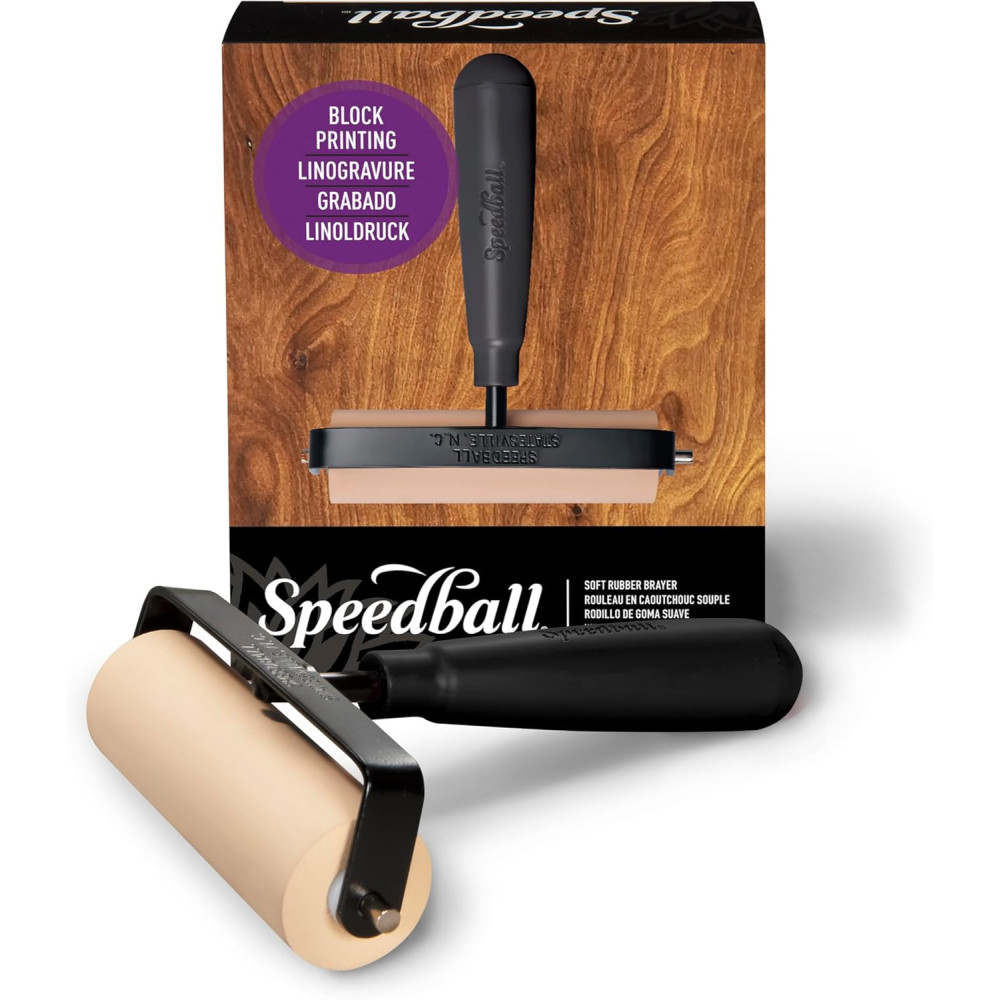 Soft Deluxe Rubber Brayer - Speedball - Black 10 cm