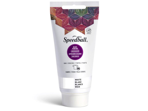 Fabric Block Printing Ink - Speedball - White 75 ml