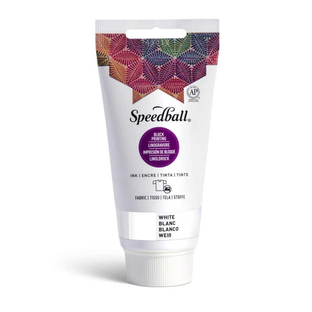 Farba do linorytu Block Printing Ink - Speedball - White 75 ml