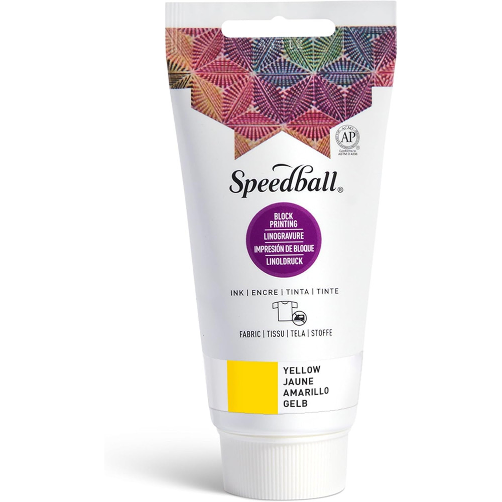 Farba do linorytu Block Printing Ink - Speedball - Yellow 75 ml