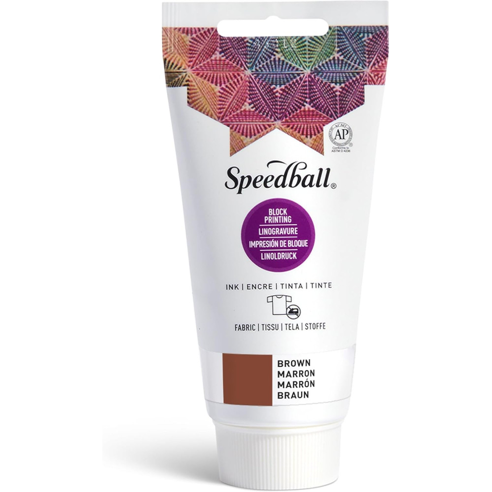 Farba do linorytu Block Printing Ink - Speedball - Brown 75 ml