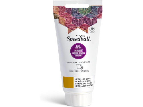Farba do linorytu Block Printing Ink - Speedball - Metallic Gold 75 ml