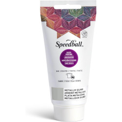 Fabric Block Printing Ink - Speedball - Metallic Silver 75 ml
