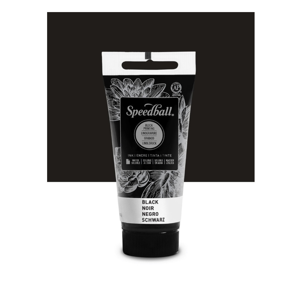Water-Soluble Block Printing Ink - Speedball - Black 75 ml