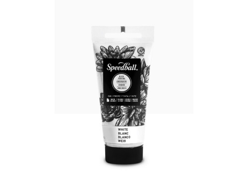 Farba do linorytu Water-Soluble Ink - Speedball - White 75 ml
