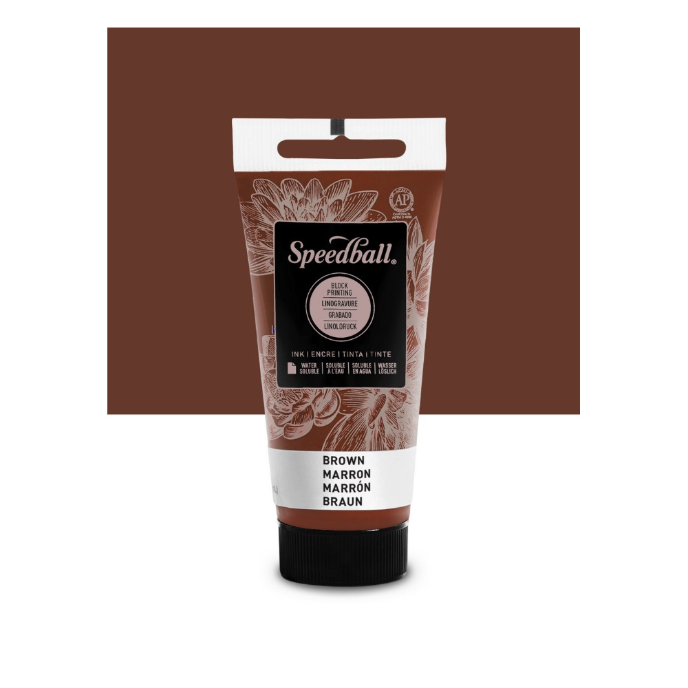 Water-Soluble Block Printing Ink - Speedball - Brown 75 ml