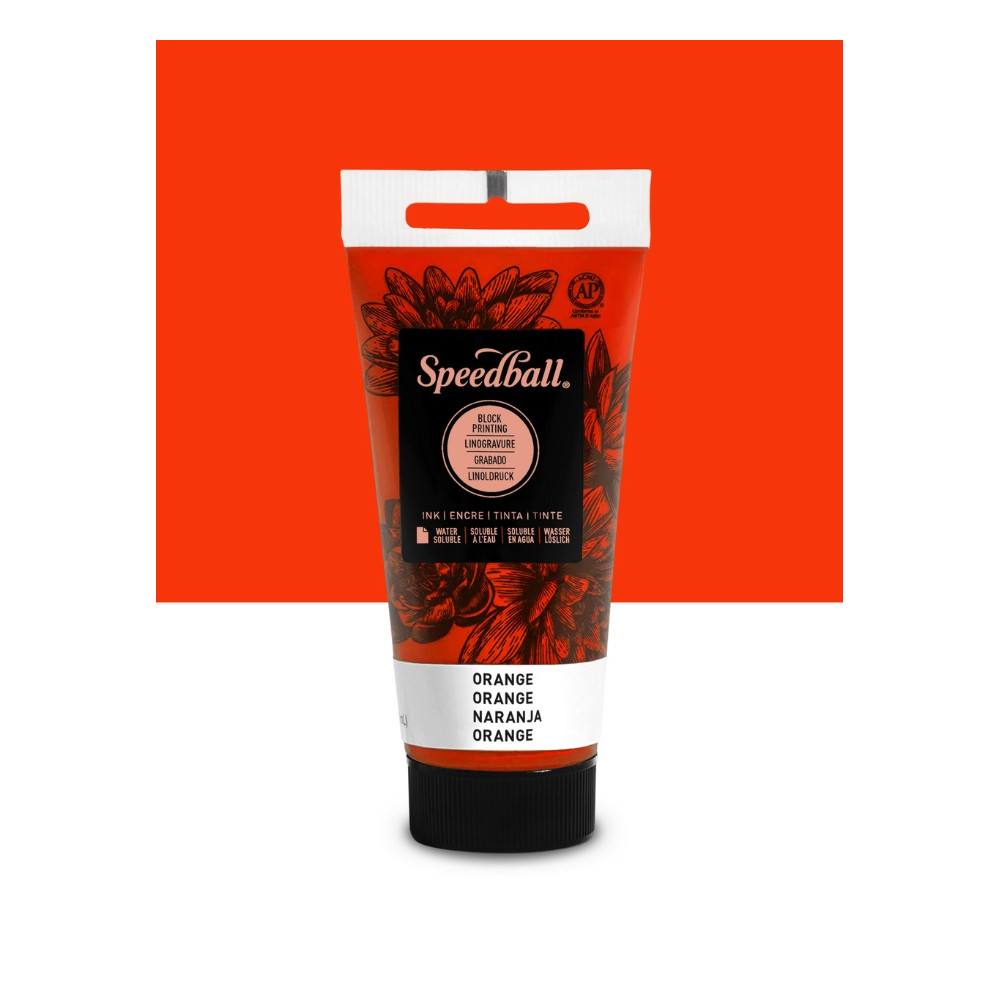 Farba do linorytu Water-Soluble Ink - Speedball - Orange 75 ml