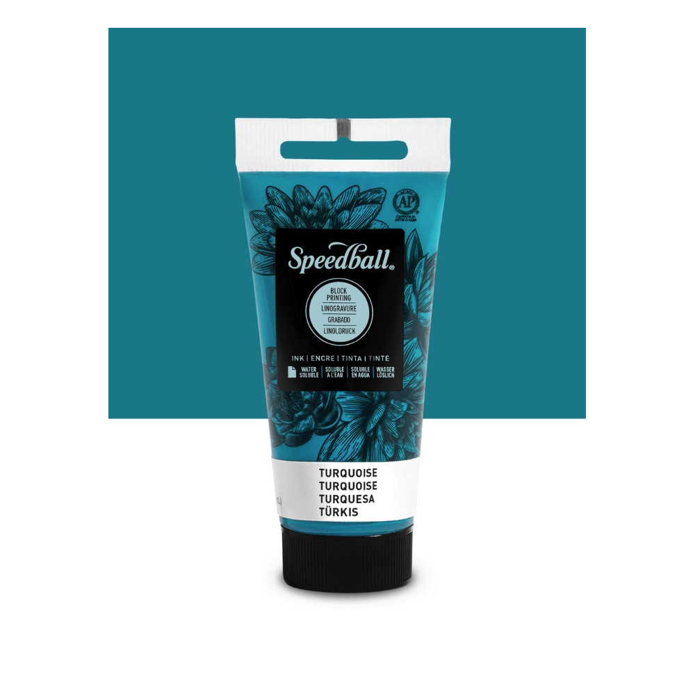 Farba do linorytu Water-Soluble Ink - Speedball - Turquoise 75 ml