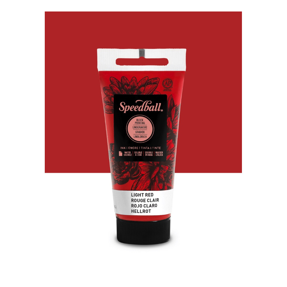 Farba do linorytu Water-Soluble Ink - Speedball - Light Red 75 ml