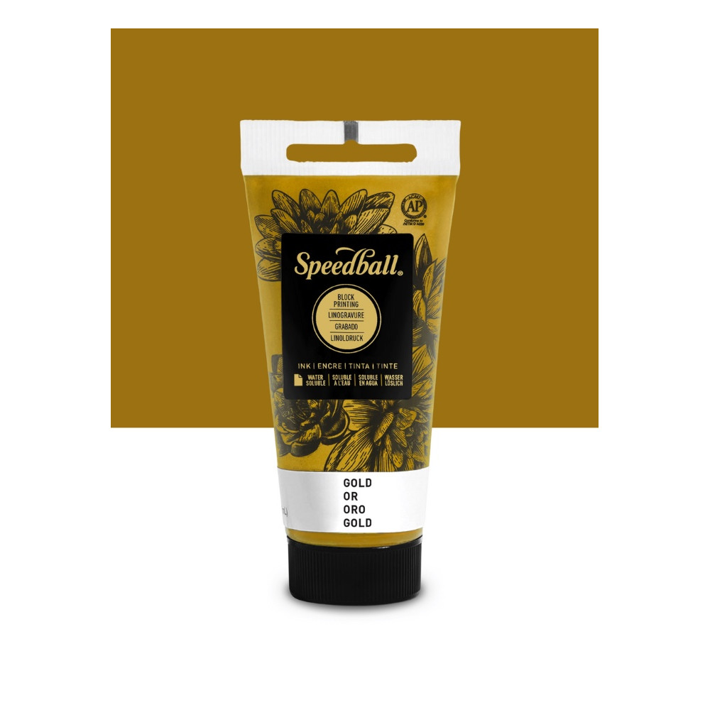 Farba do linorytu Water-Soluble Ink - Speedball - Gold 75 ml