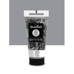 Water-Soluble Block Printing Ink - Speedball - Silver 75 ml