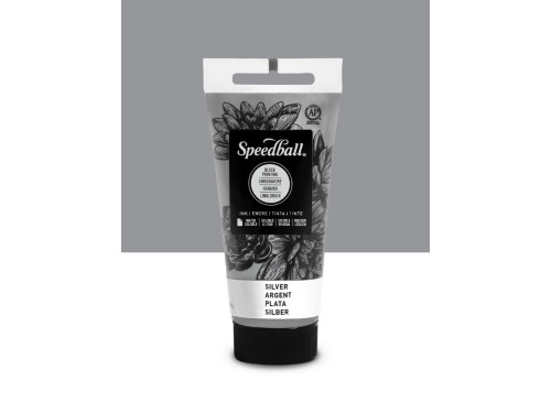 Farba do linorytu Water-Soluble Ink - Speedball - Silver 75 ml