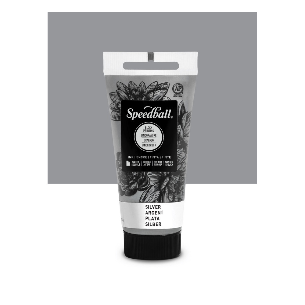 Water-Soluble Block Printing Ink - Speedball - Silver 75 ml