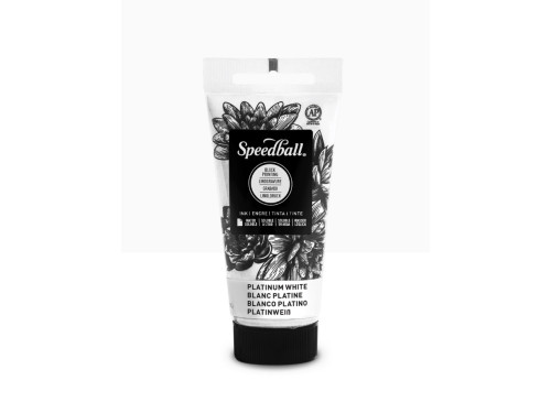Farba do linorytu Water-Soluble Ink - Speedball - Platinum White 75 ml
