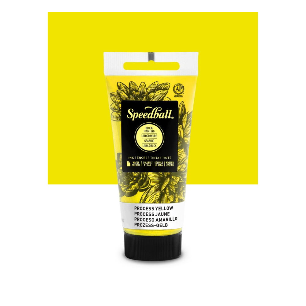Farba do linorytu Water-Soluble Ink - Speedball - Process Yellow 75 ml