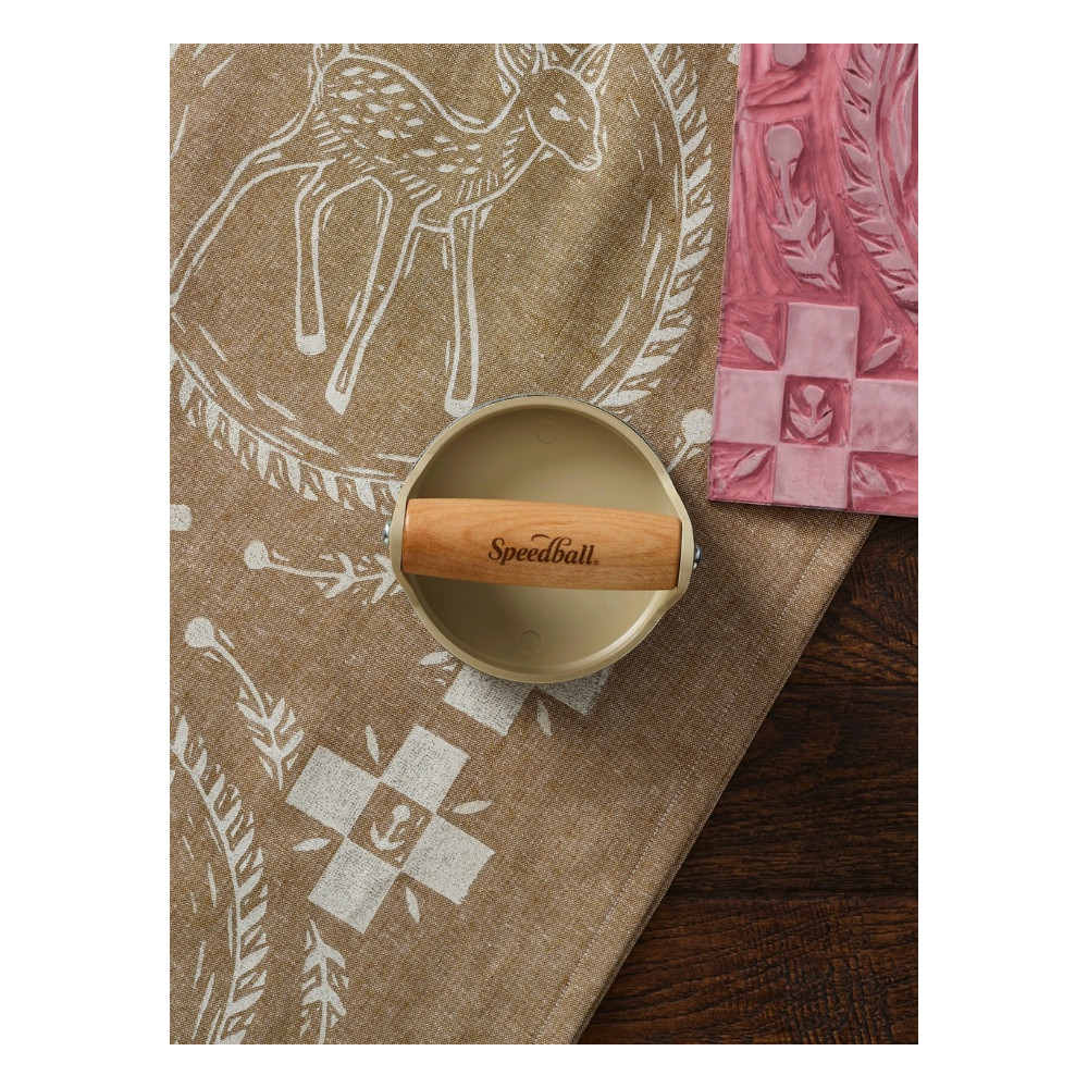 Docisk drukarski - Speedball - beżowy 10 cm