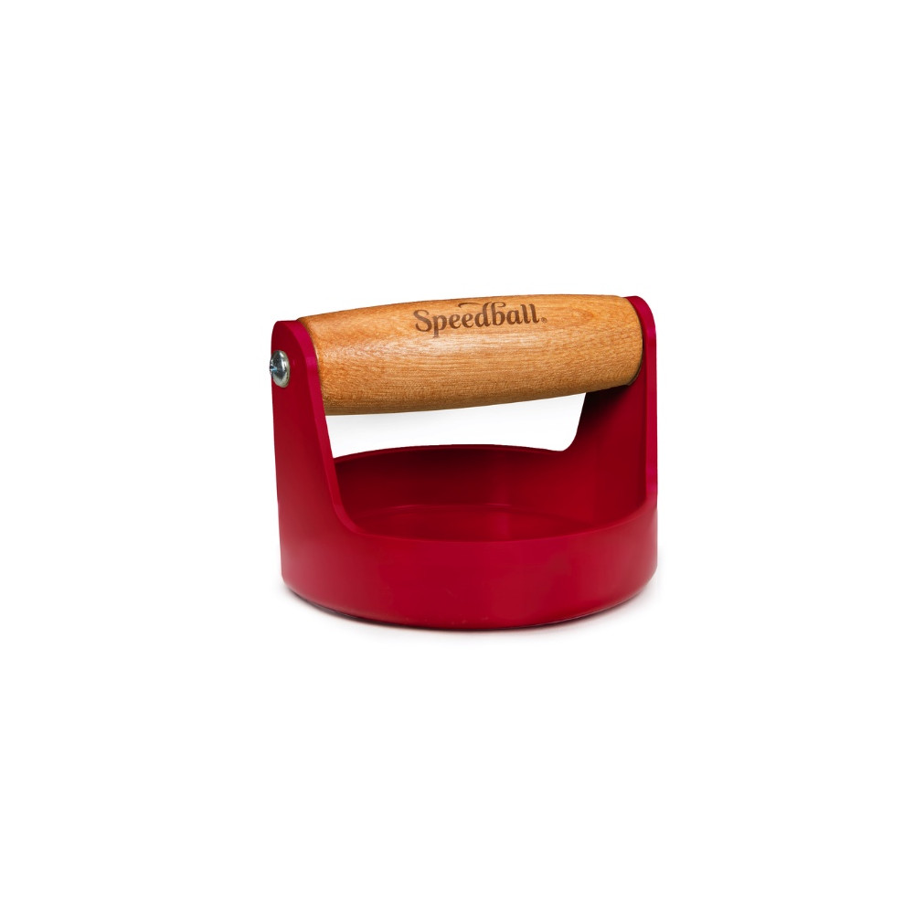 Block printing baren - Speedball - Red 10 cm