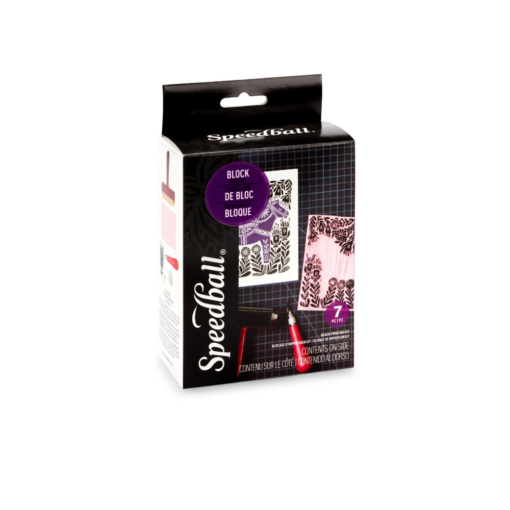 Water-Soluble Block Printing Starter Kit - Speedball - 7 pcs