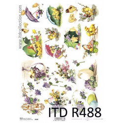 Papier do decoupage A4 - ITD Collection - ryżowy, R488