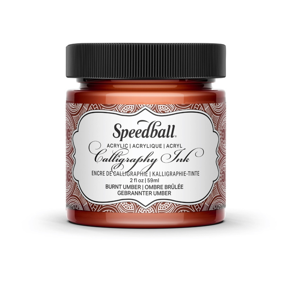 Tusz akrylowy do kaligrafii - Speedball - Burnt Umber 59 ml