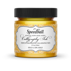 Tusz akrylowy do kaligrafii - Speedball - Gold 59 ml