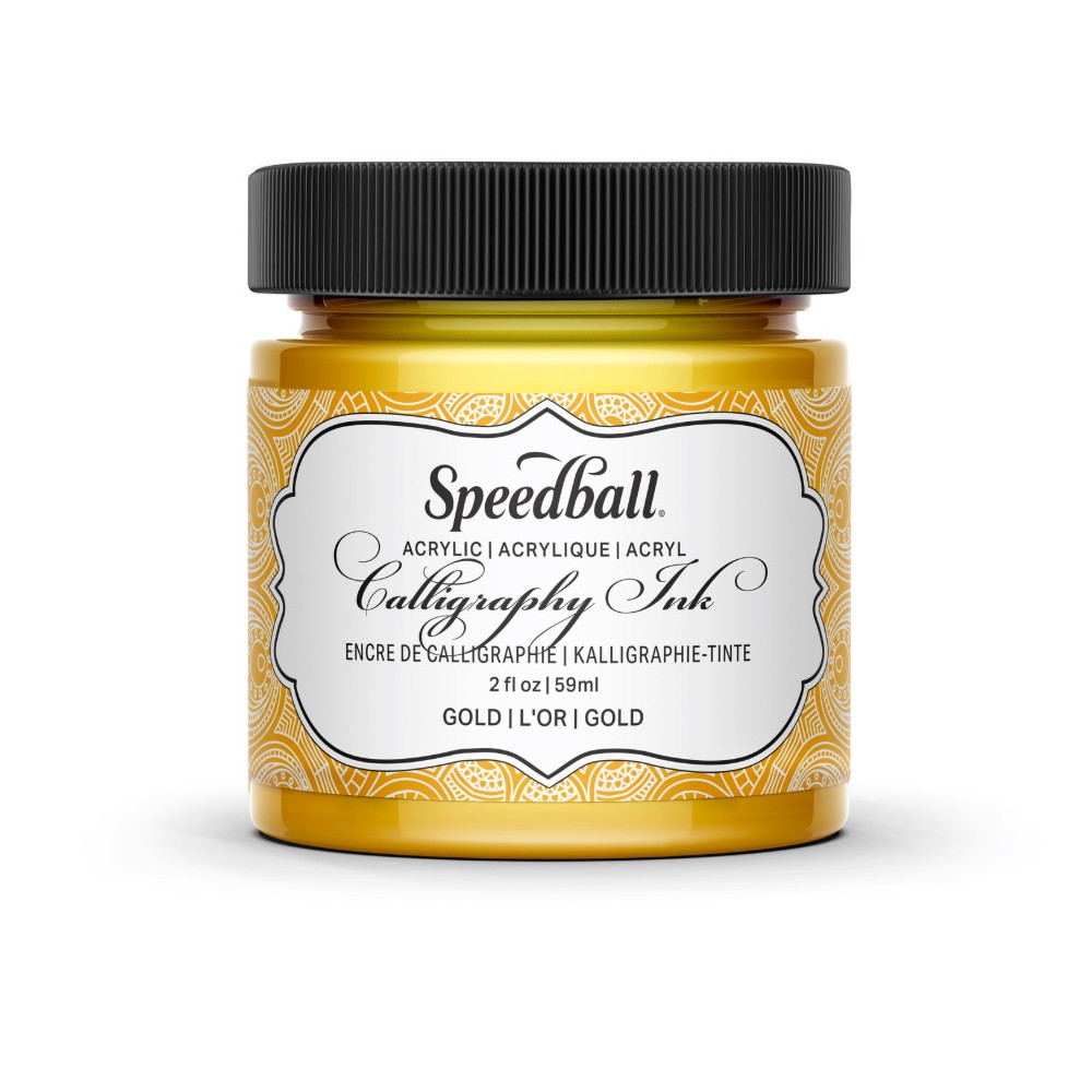 Tusz akrylowy do kaligrafii - Speedball - Gold 59 ml