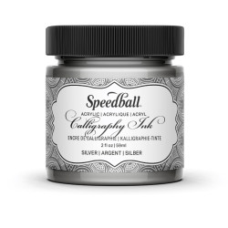 Calligraphy Acrylic Ink - Speedball - Silver 59 ml