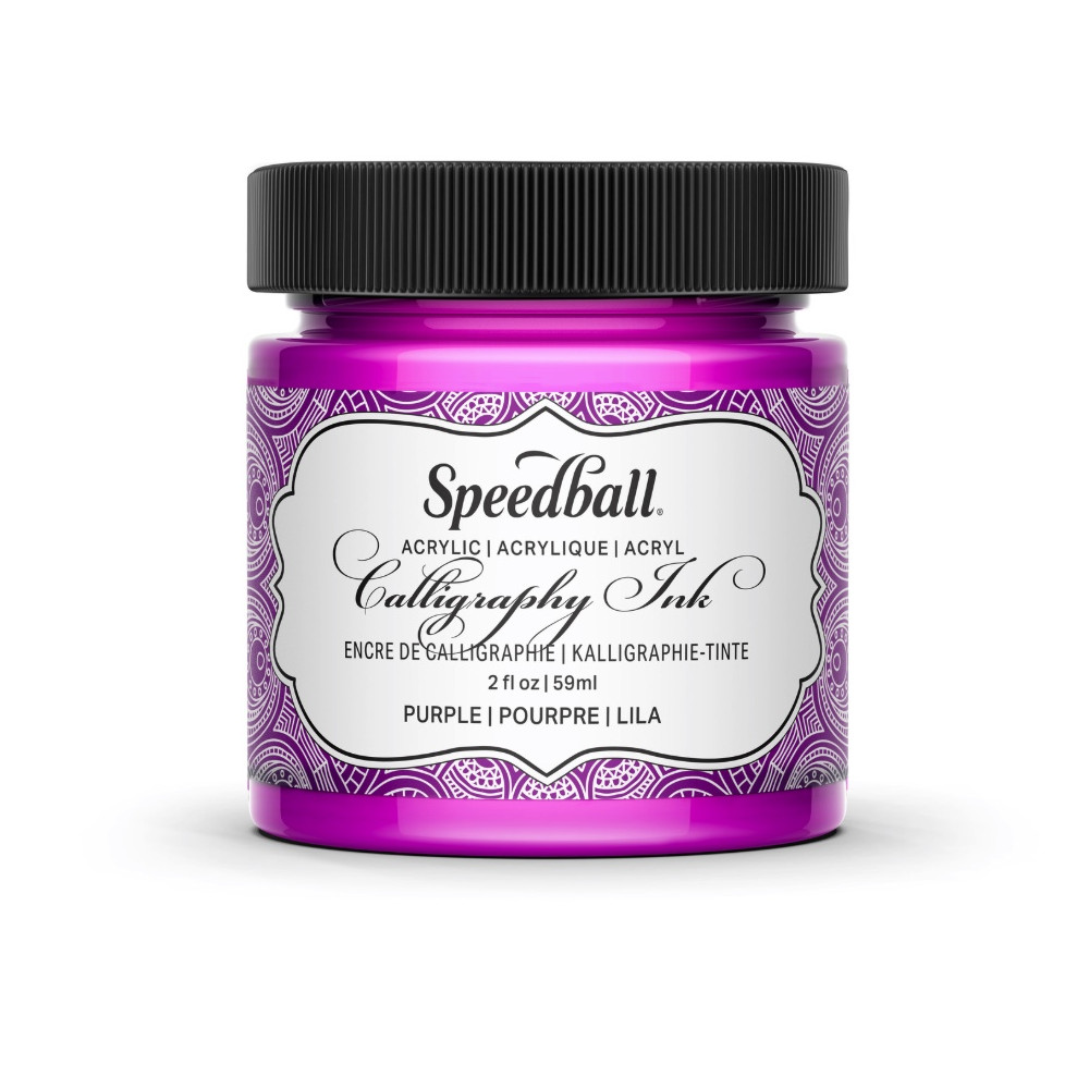Tusz akrylowy do kaligrafii - Speedball - Deep Purple 59 ml