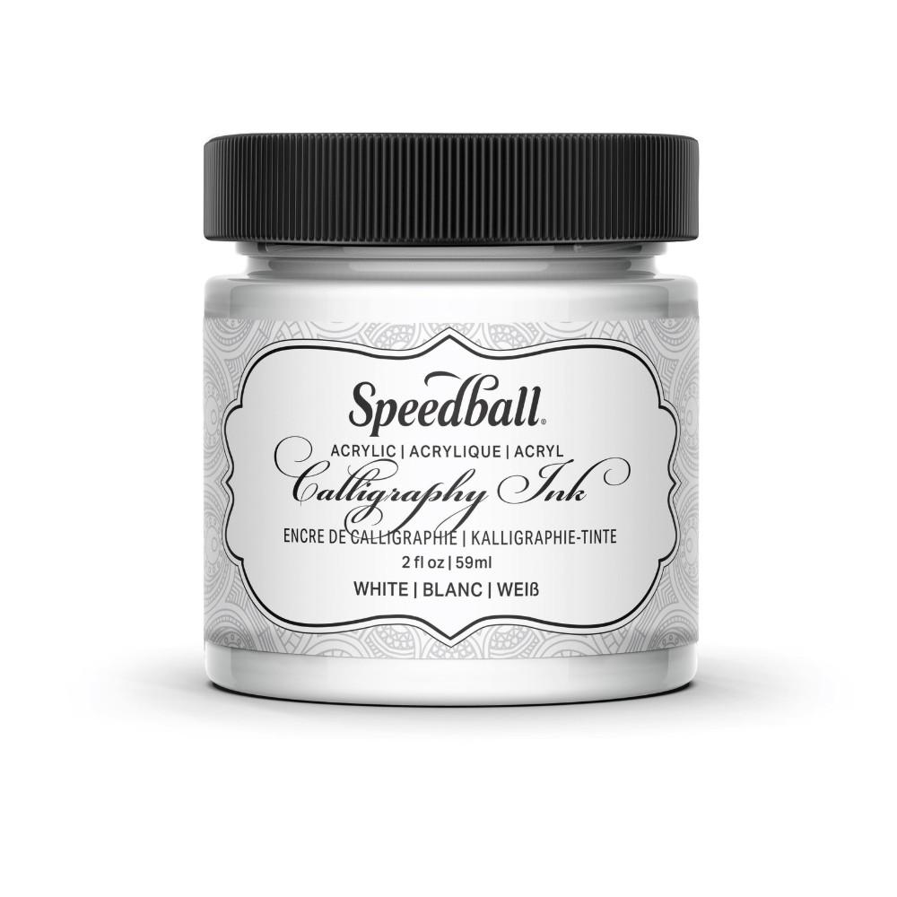 Tusz akrylowy do kaligrafii - Speedball - White 59 ml