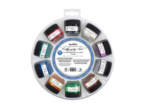 Set of Calligraphy Acrylic Inks - Speedball - 10 x 12 ml
