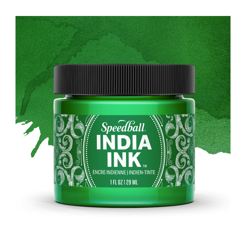 Tusz do kaligrafii India Ink - Speedball - Bright Emerald 29 ml