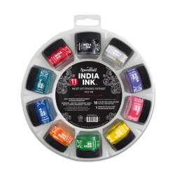 Zestaw tuszów do kaligrafii India Ink - Speedball - 10 x 12 ml