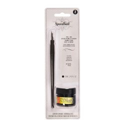 Calligraphy pen set with dip pen and ink - Speedball - 3 pcs