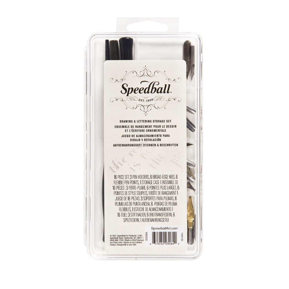 Zestaw do kaligrafii Drawing & Lettering - Speedball - 16 szt.