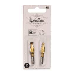 Zestaw stalówek do kaligrafii B0/B-1/2 - Speedball - 2 szt.