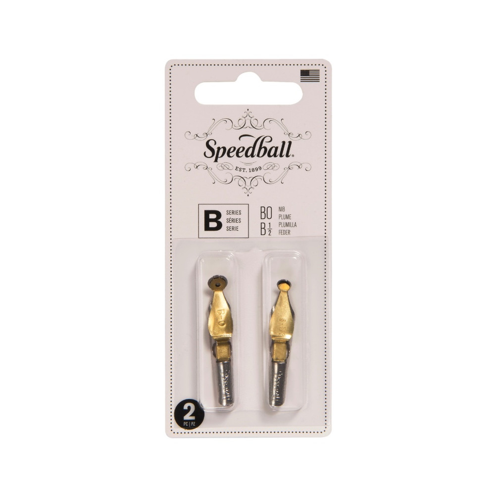 Zestaw stalówek do kaligrafii B0/B-1/2 - Speedball - 2 szt.