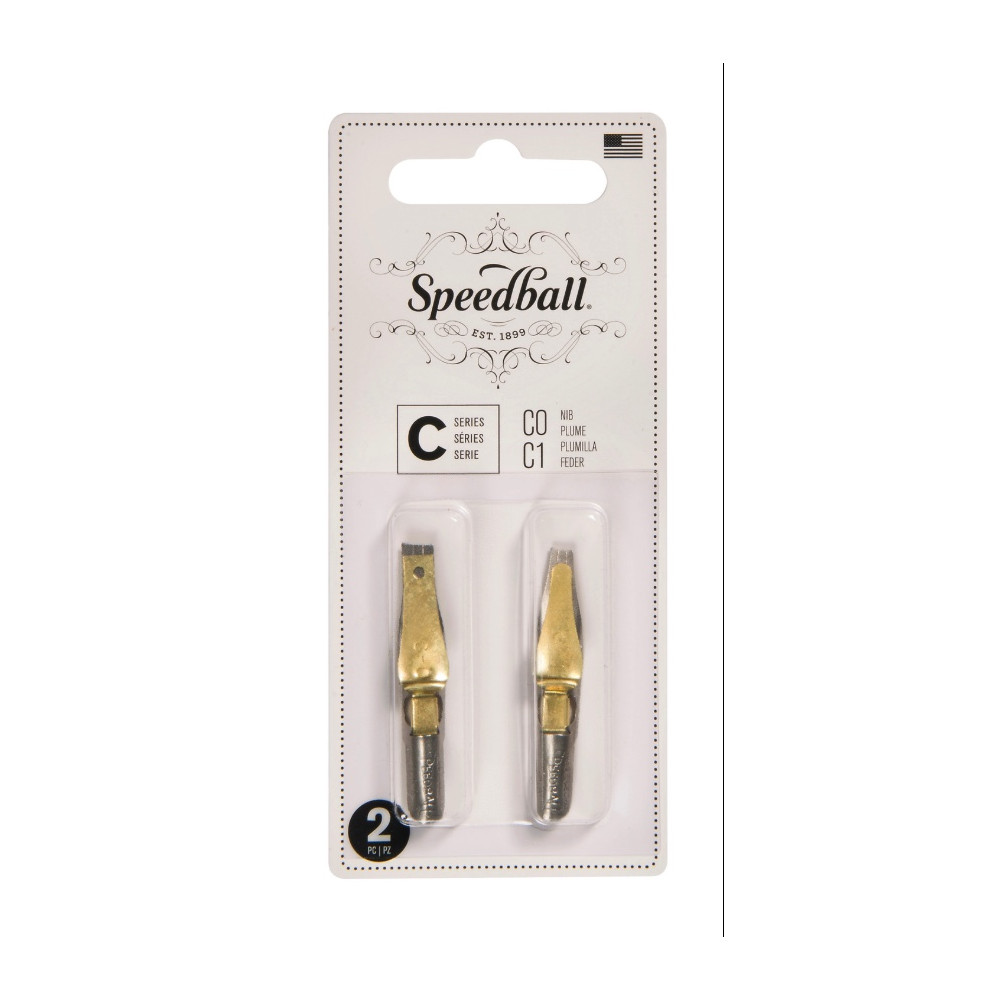 Zestaw stalówek do kaligrafii C0/C1 - Speedball - 2 szt.