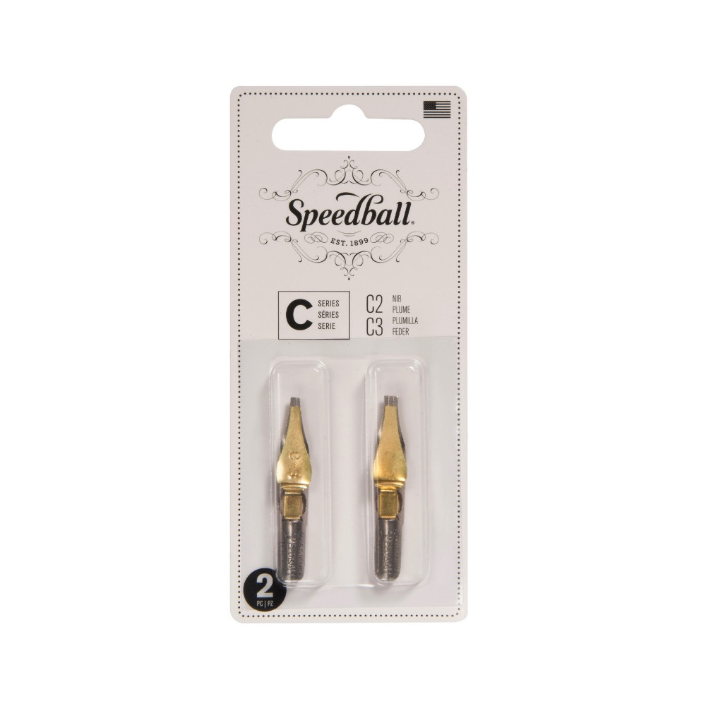 Zestaw stalówek do kaligrafii C2/C3 - Speedball - 2 szt.