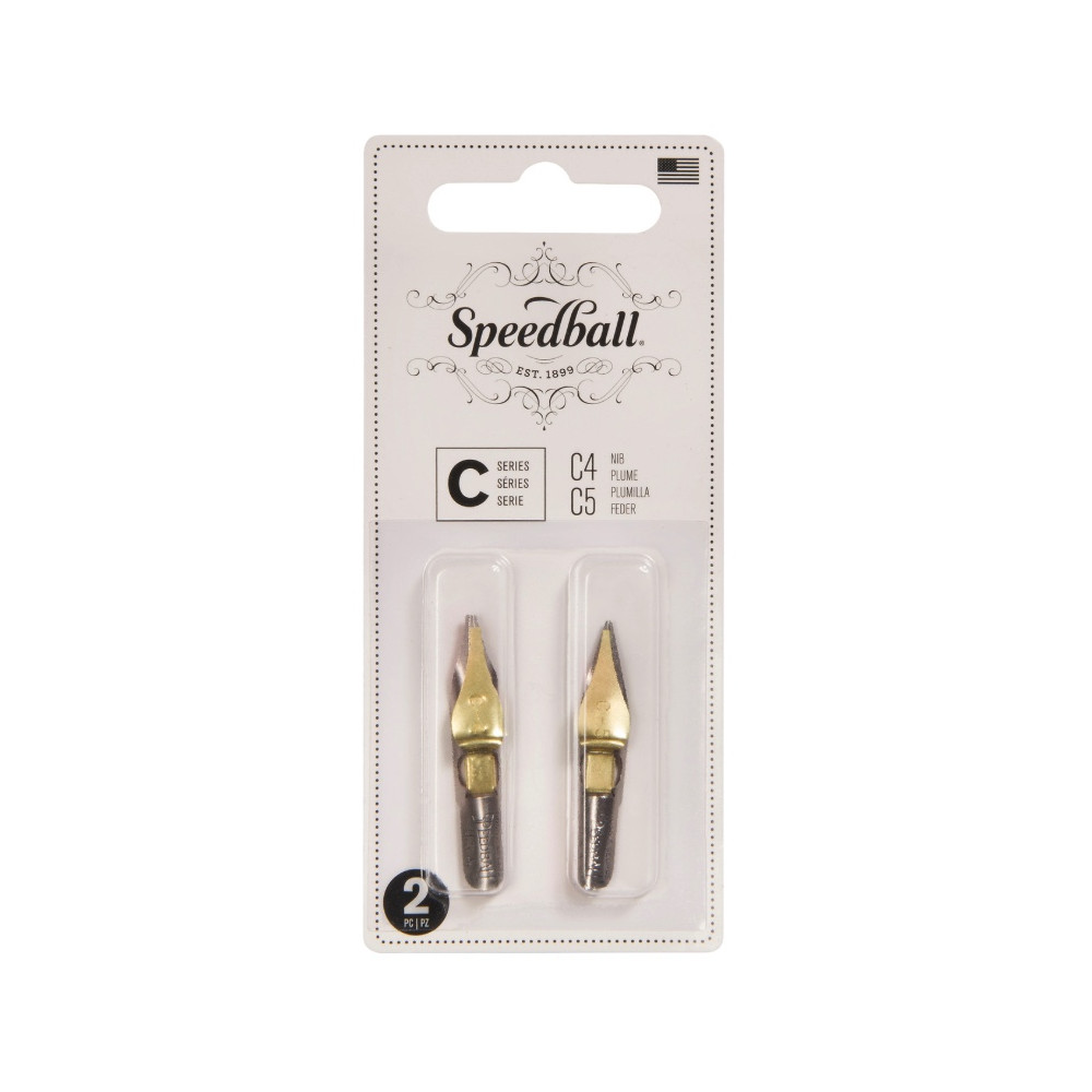 Zestaw stalówek do kaligrafii C4/C5 - Speedball - 2 szt.