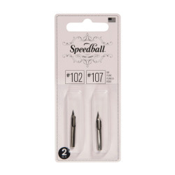 Zestaw stalówek do kaligrafii nr 102/107 - Speedball - 2 szt.