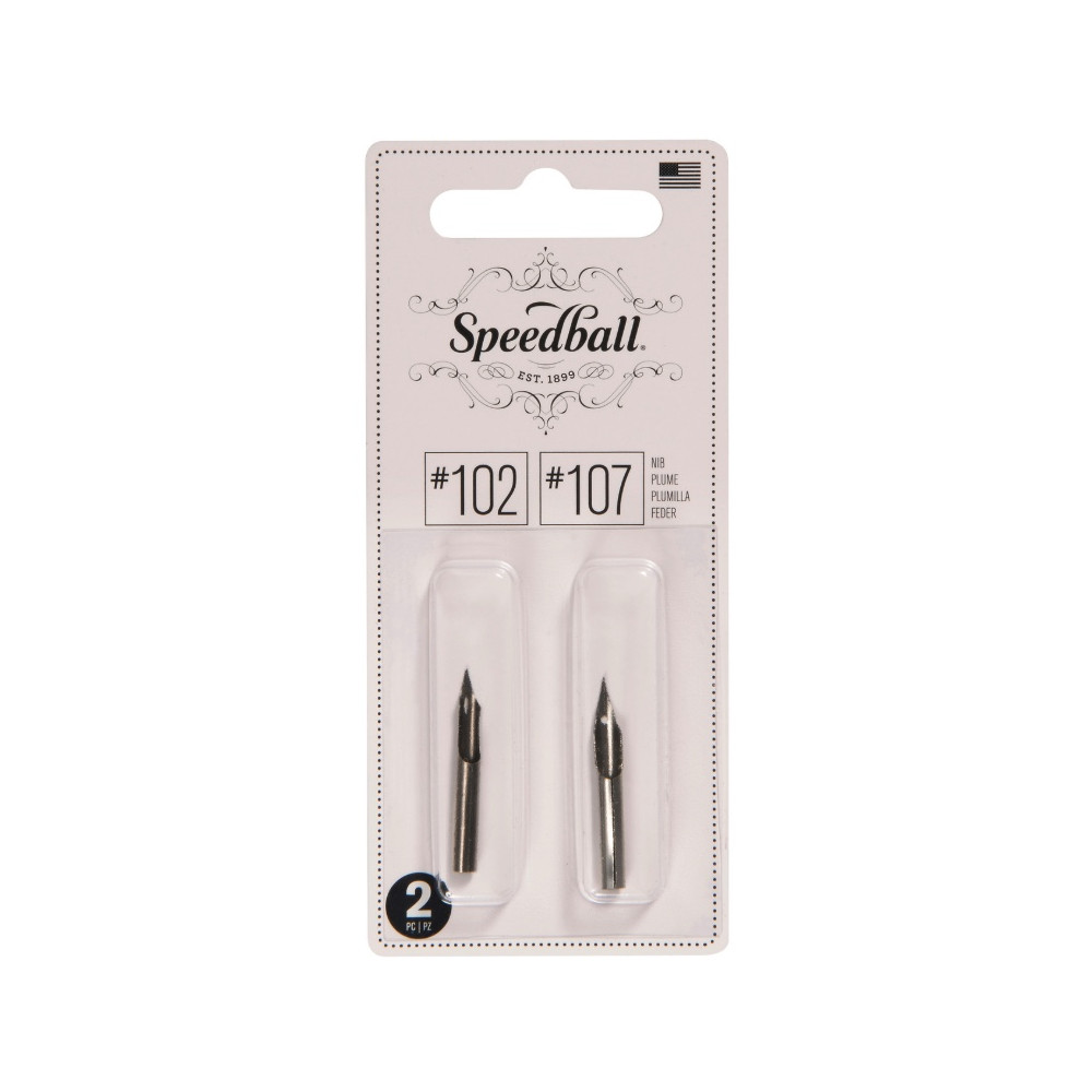 Zestaw stalówek do kaligrafii nr 102/107 - Speedball - 2 szt.