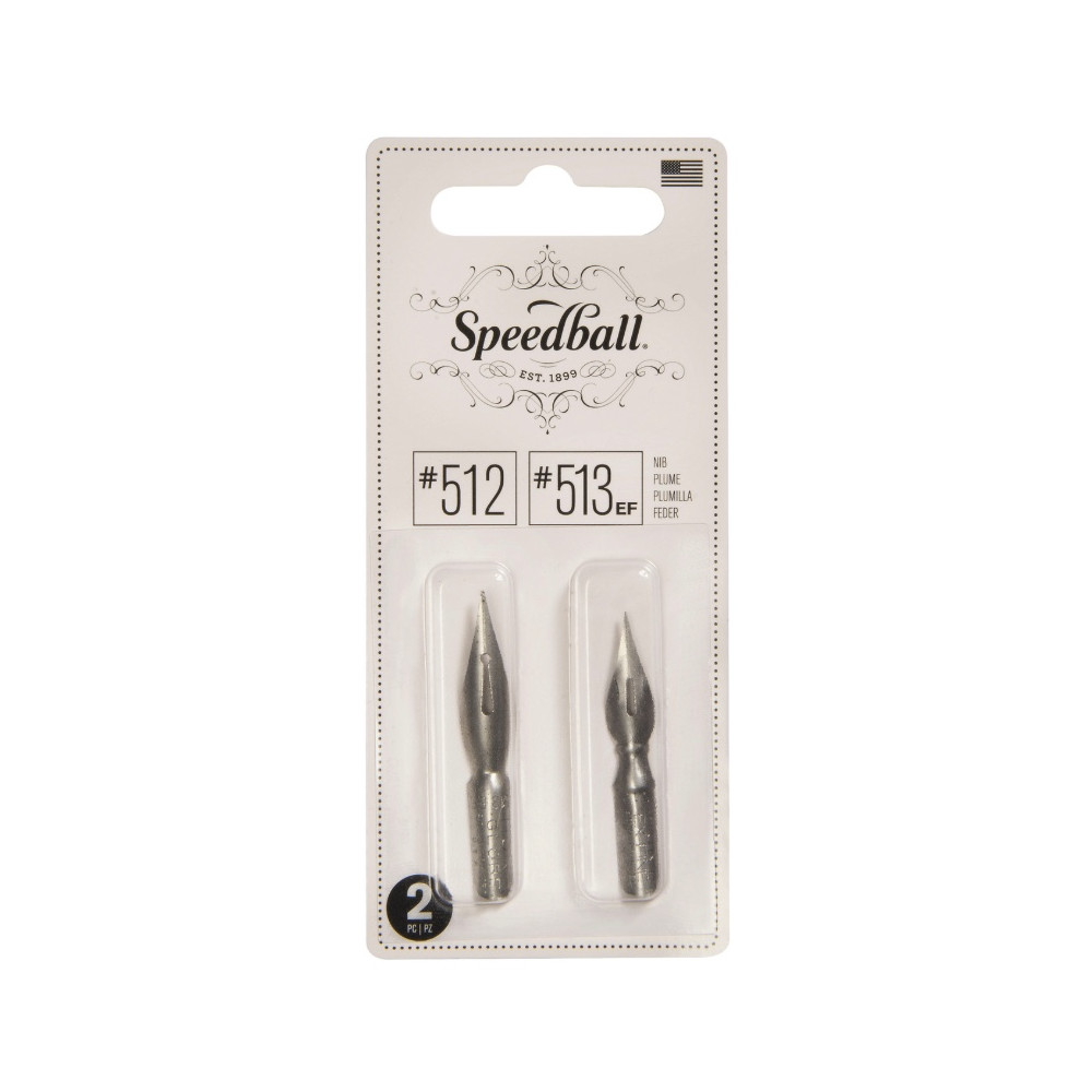 Zestaw stalówek do kaligrafii nr 512/513 EF - Speedball - 2 szt.
