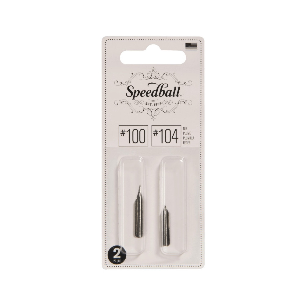 Zestaw stalówek do kaligrafii nr 100/104 - Speedball - 2 szt.