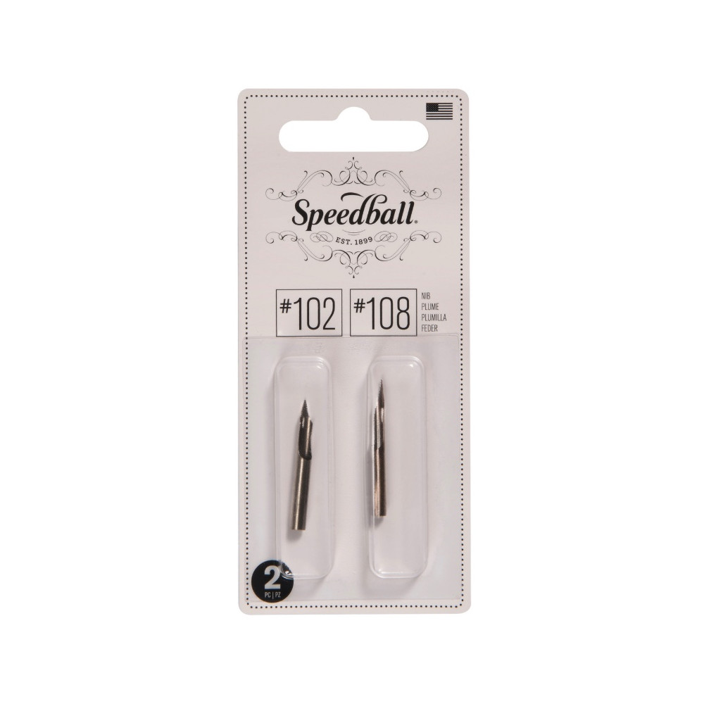 Zestaw stalówek do kaligrafii nr 102/108 - Speedball - 2 szt.