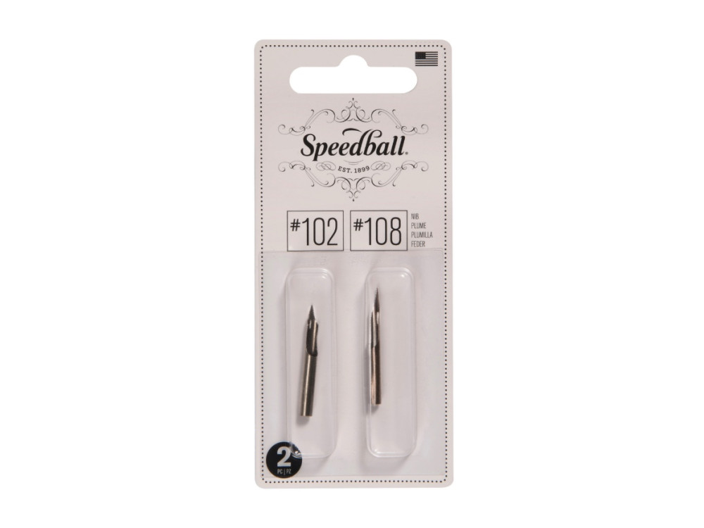 Zestaw stalówek do kaligrafii nr 102/108 - Speedball - 2 szt.